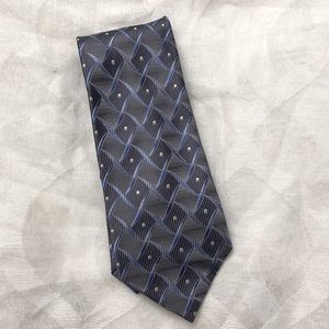 STATE.MENTS Blue and Gray Tie Diamond Squares